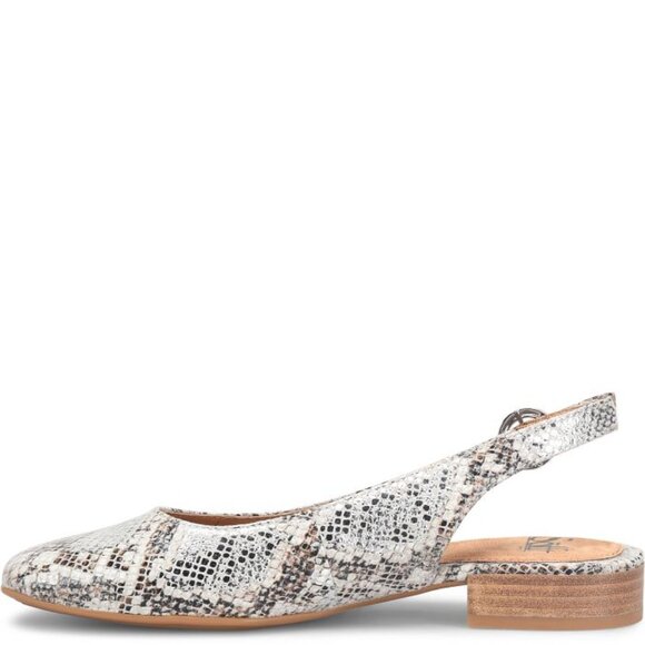 NEW SOFFT Leather Endora Comfort Slingback Ballet Flats silver snake print 462tn - Picture 8 of 8